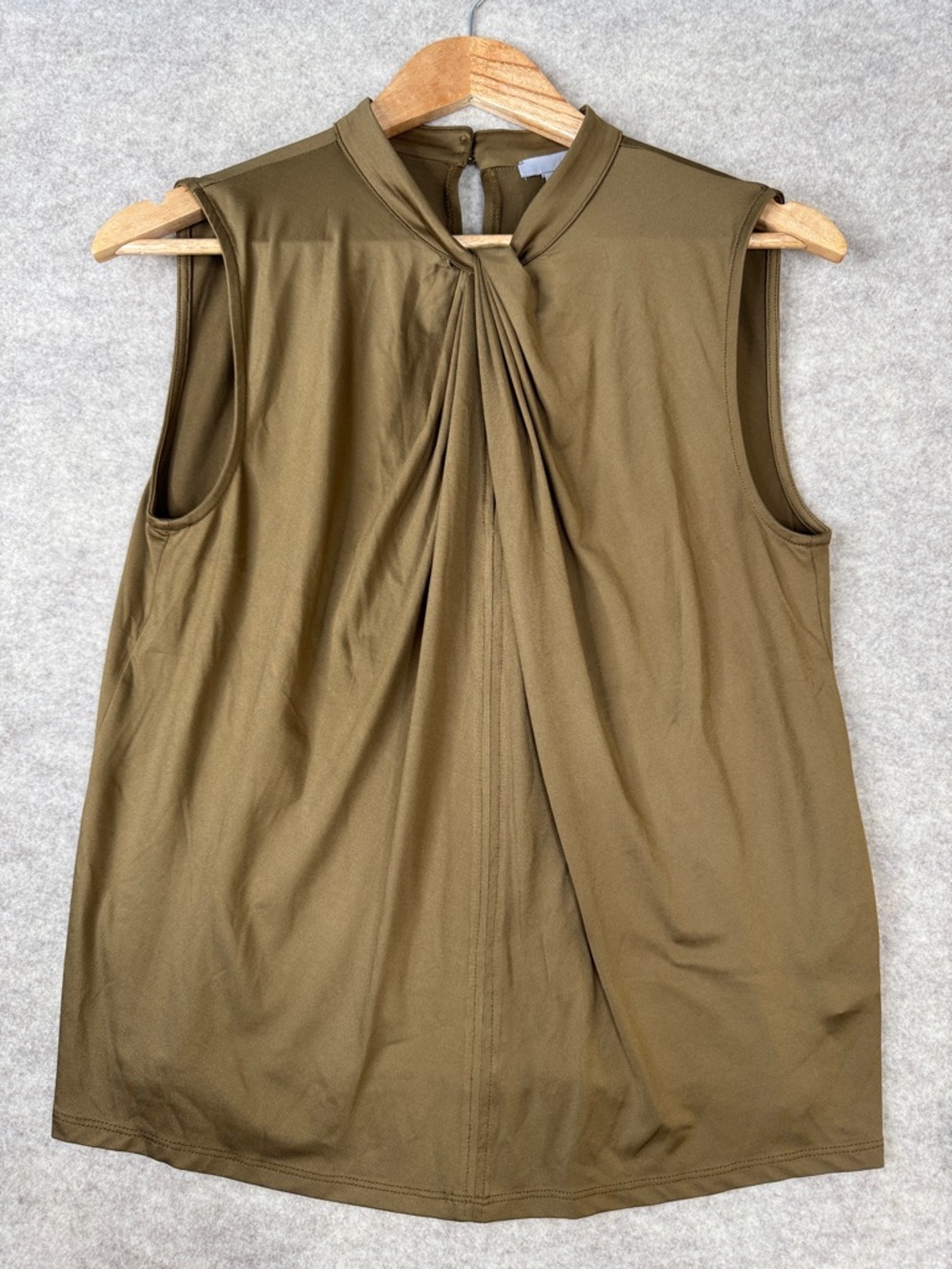 Sleeveless Twist-Neck Camisole in Olive